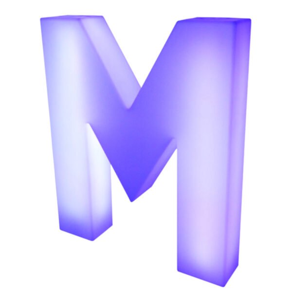 LED letter M